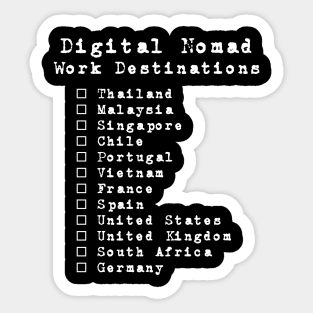 Digital Nomad Destination Sticker